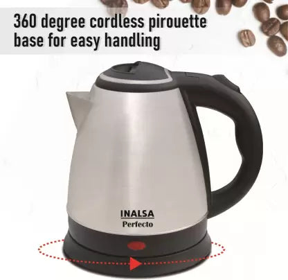Inalsa perfecto Electric Kettle (1.5 L, black and silver) Inalsa perfecto Electric Kettle (1.5 L, black and silver)